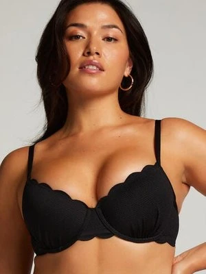 Hunkemöller Usztywniany top bikini z fiszbinami Scallop Czarny