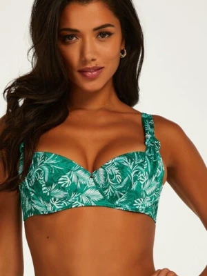 Hunkemöller Usztywniona góra od bikini z fiszbinami Bermuda Rebecca Mir Zielony