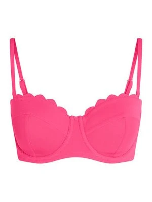 Hunkemöller Usztywniona góra od bikini z fiszbinami i bez ramiączek Scallop miseczki E + Różowy