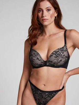 Hunkemöller Usztywniony biustonosz bez fiszbinów Lea Lace Czarny