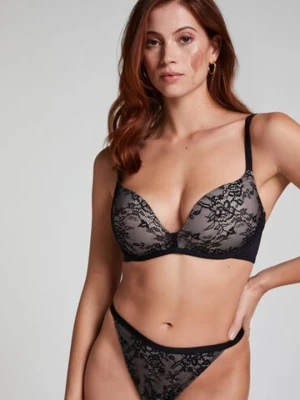 Hunkemöller Usztywniony biustonosz bez fiszbinów Lea Lace Czarny