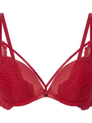 Hunkemöller Usztywniony biustonosz maximizer z fiszbinami Whitney Czerwony