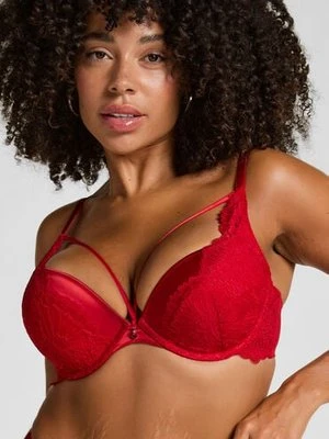 Hunkemöller Usztywniony biustonosz maximizer z fiszbinami Whitney Czerwony