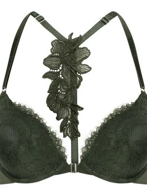 Hunkemöller Usztywniony biustonosz push-up Amara z fiszbinami Zielony