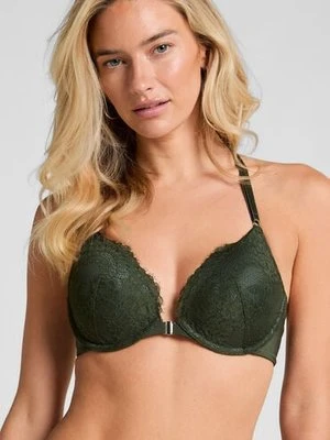 Hunkemöller Usztywniony biustonosz push-up Amara z fiszbinami Zielony