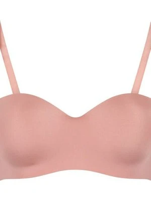 Hunkemöller Usztywniony biustonosz push-up bez ramiączek na fiszbinach Smooth Różowy