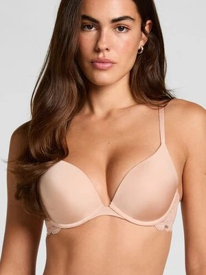 Hunkemöller Usztywniony biustonosz push-up z fiszbinami Angie Beżowy