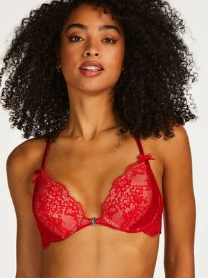 Hunkemöller Usztywniony biustonosz push-up z fiszbinami Elissa Czerwony