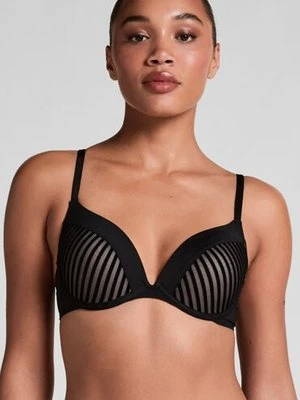 Hunkemöller Usztywniony biustonosz push-up z fiszbinami Pia Czarny