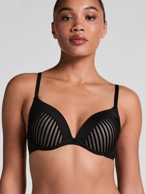 Hunkemöller Usztywniony biustonosz push-up z fiszbinami Pia Czarny