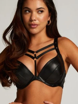 Hunkemöller Usztywniony biustonosz push-up z fiszbinami Shadow Czarny