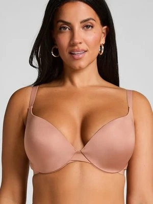 Hunkemöller Usztywniony biustonosz push-up z fiszbinami Smooth Brązowy