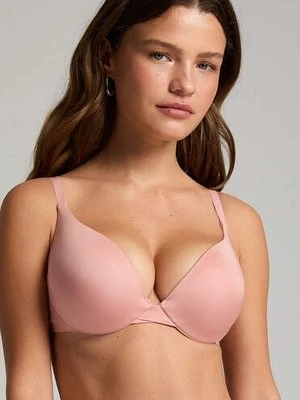 Hunkemöller Usztywniony biustonosz push-up z fiszbinami Smooth Różowy