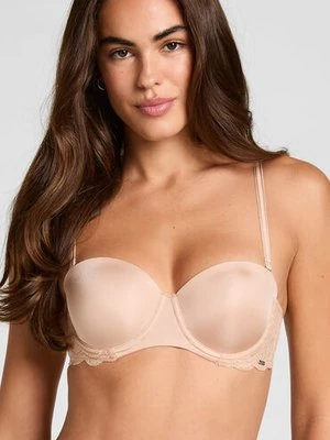 Hunkemöller Usztywniony biustonosz z fiszbinami Angie bez ramiączek Beżowy