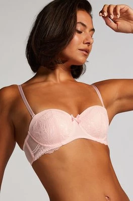 Hunkemöller Usztywniony biustonosz z fiszbinami bez ramiączek Kimberley Różowy