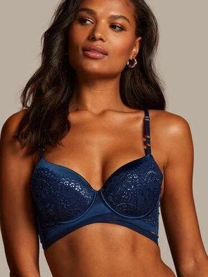 Hunkemöller Usztywniony biustonosz z fiszbinami Lara Niebieski