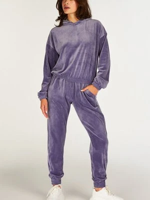 Hunkemöller Welurowe joggery Fioletowy