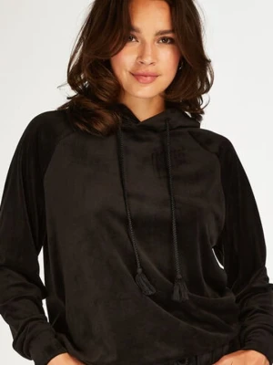 Hunkemöller Welurowy top Czarny