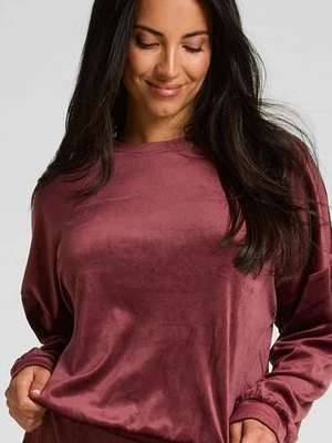 Hunkemöller Welurowy top Czerwony