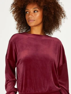 Hunkemöller Welurowy top Fioletowy
