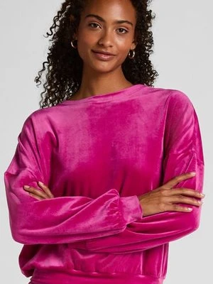 Hunkemöller Welurowy top Różowy