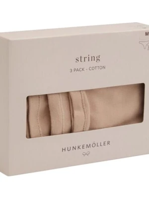 Hunkemöller Wielopak Bawełnianych Stringów Beżowy
