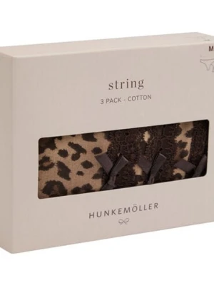 Hunkemöller Wielopak Bawełnianych Stringów Brązowy