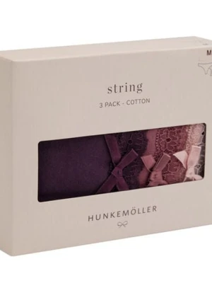 Hunkemöller Wielopak Bawełnianych Stringów Fioletowy