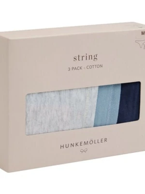 Hunkemöller Wielopak Bawełnianych Stringów Niebieski