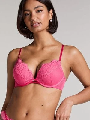 Hunkemöller Wyściełany biustonosz push-up z fiszbinami Harmony Różowy