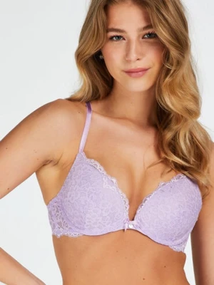 Hunkemöller Wyściełany biustonosz push-up z fiszbinami Marine Fioletowy