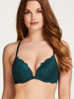 Hunkemöller Wyściełany biustonosz push-up z fiszbinami Marine Niebieski