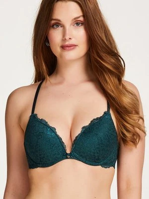 Hunkemöller Wyściełany biustonosz push-up z fiszbinami Marine Niebieski