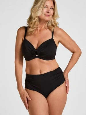 Hunkemöller Wysokie Modelujące Majtki Bikini Luxe Czarny
