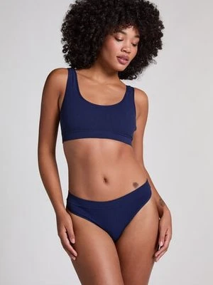 Hunkemöller Wysoko wycięte stringi Dianne Niebieski