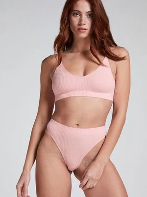 Hunkemöller Wysoko wycięte stringi Dianne Różowy