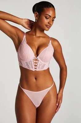 Hunkemöller Wysoko wycięte stringi Kaiden Różowy