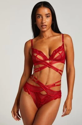 Hunkemöller Wysoko wycięte stringi Pleasure Czerwony