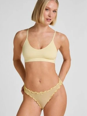 Hunkemöller Zestaw 3 Stringów w Kratkę Żółty