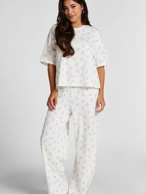 Hunkemöller Zestaw Piżamowy Cotton Jersey Długi Biały