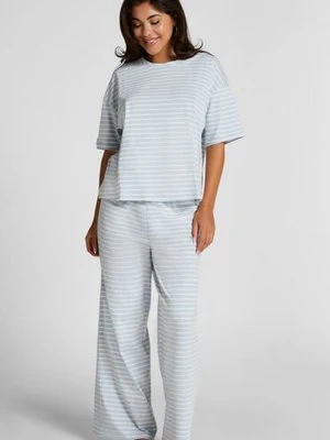 Hunkemöller Zestaw Piżamowy Cotton Jersey Długi Niebieski
