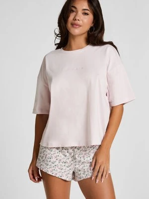Hunkemöller Zestaw Piżamowy Cotton Jersey Krótki Fioletowy