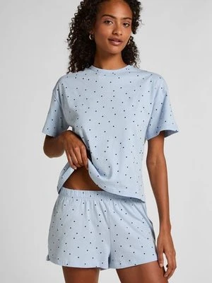 Hunkemöller Zestaw piżamowy z bawełny Niebieski