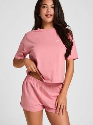 Hunkemöller Zestaw piżamowy z bawełny Różowy