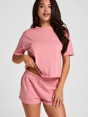 Hunkemöller Zestaw piżamowy z bawełny Różowy