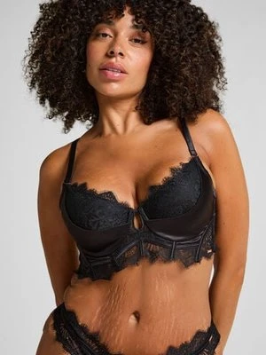 Hunkemöller Zoe Padded Longline Underwired Bra Czarny