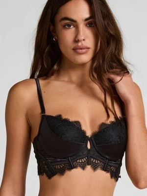 Hunkemöller Zoe Padded Longline Underwired Bra Czarny