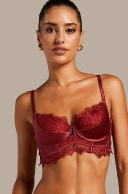 Hunkemöller Zoe Padded Longline Underwired Bra Czerwony