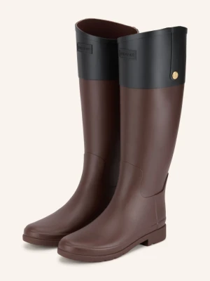 Hunter Kalosze Refined Gold Trim schwarz