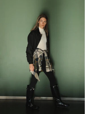 Hunter Kurtka przejściowa Leith HARW0065251 Czarny Oversize